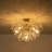 Semi - Flush Ceiling Light Fixtures, Clear Ribbed Texture Glass Balls Shade - 24" X 18"-1904014718