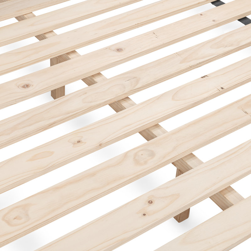 Lit en bois de pin Modica, Grand, Brun miel