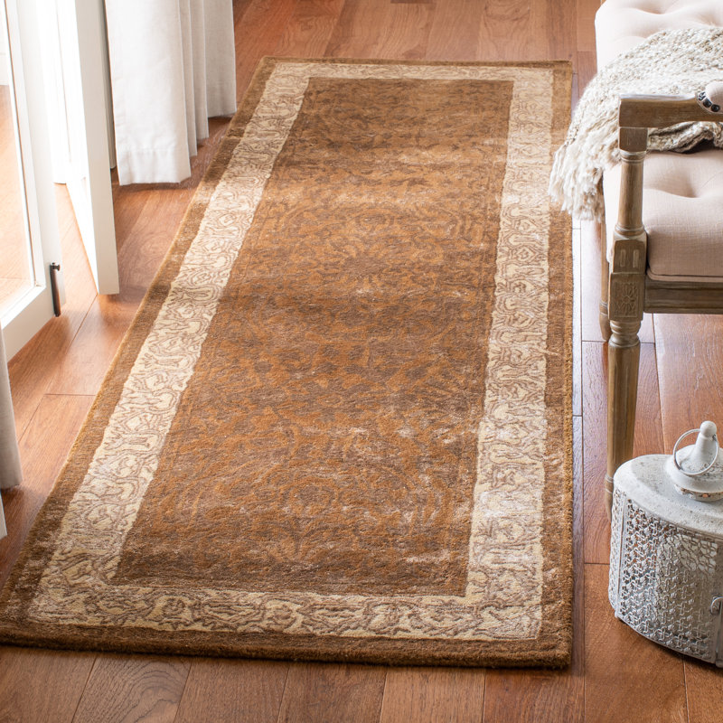 Braxtan Silk Road Hand Tufted Wool And Viscose Oriental Rug, Rectangle 2'6" x 4'