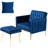 Siemon Velvet Accent Chair with Ottoman-960147855
