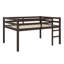 Lit mezzanine en bois avec échelle-597268896