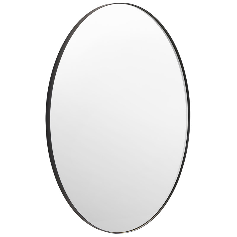 Rim Accent Mirror, Black, 30" x 30"