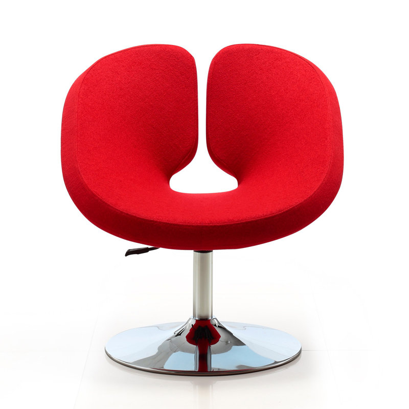 Méridienne pivotante Perch Modern, Laine rouge