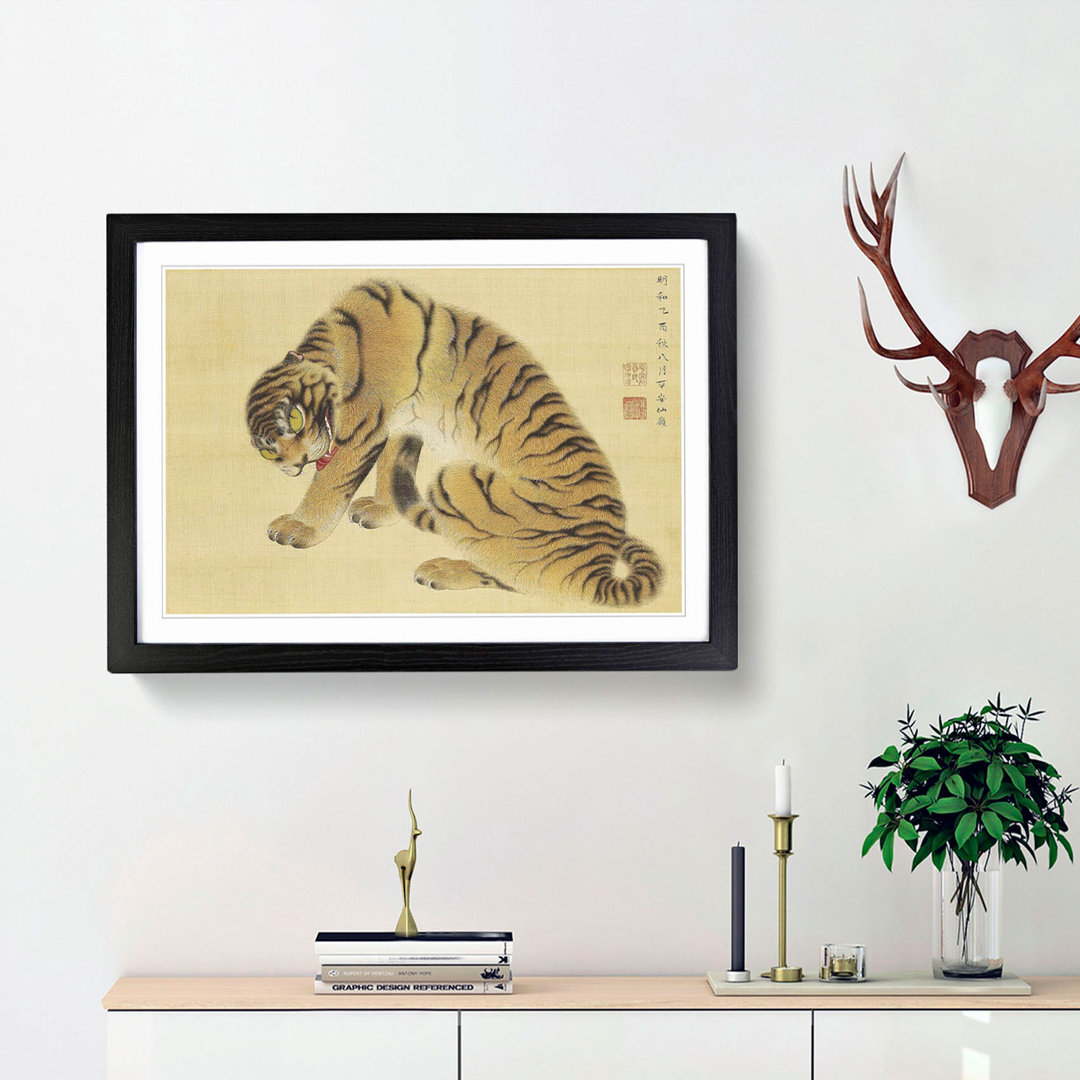 Ferocious Tiger by Maruyama Okyo - Picture Frame Painting Print