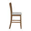 Ensemble de salle à manger à hauteur de comptoir brun 7 pièces Table ronde extensible ovale et chaises-131208594