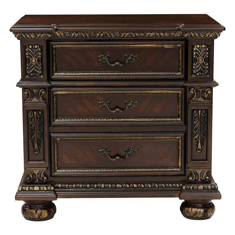 Table de chevet en bois massif Angelmarie