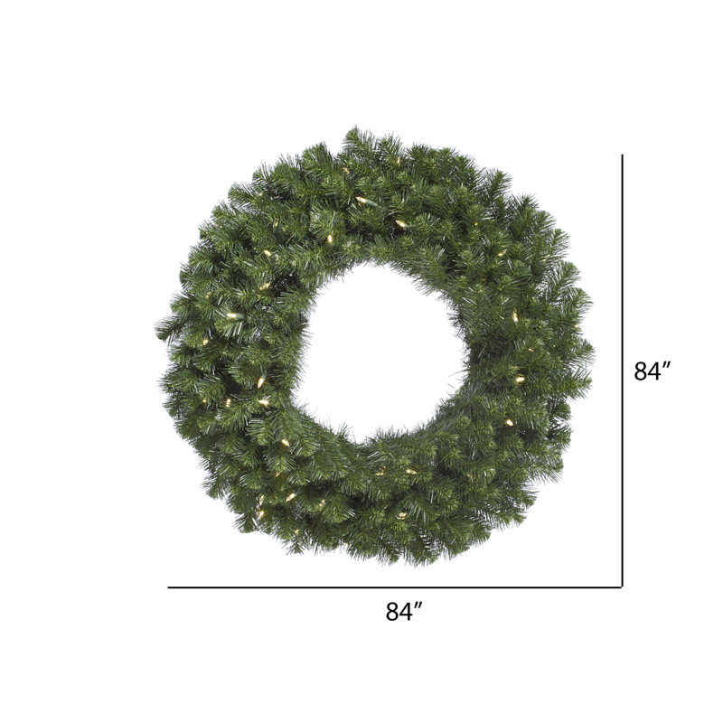 Couronne de sapin artificielle Alanny Dura-Lit, H 84 po x l 84 po x P 5 po