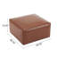 Repose-pieds rembourré en cuir PU Orrey-891622009