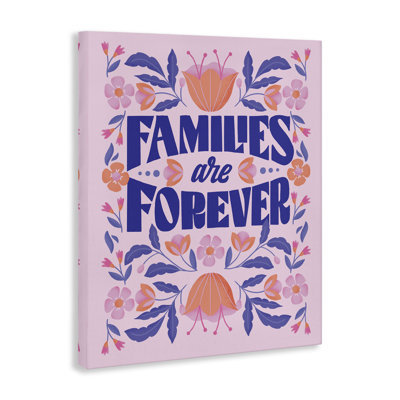 Art mural sur toile Floral Familles Are Forever, design par Muffin Grayson