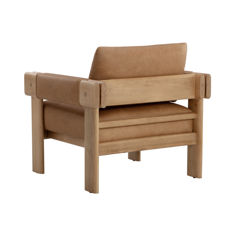Lounge Chair, Brown Genuine Leather