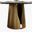 CR039AEH-WFUS1 Modern Round Dining Table with Lazy Susan for 4-6, Sintered Stone Tabletop, Solid Pedestal Carbon Steel Base Pre-Assembly-101644225-101644226-101644232