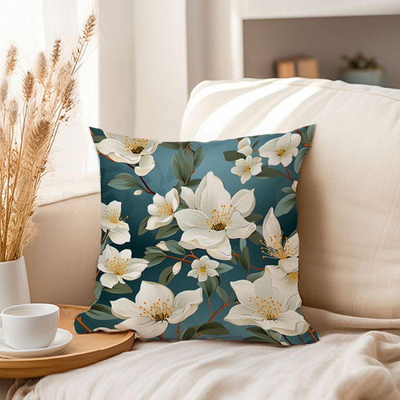 Floral Jasmine Flowers III Modern, 18"H x 18"W
