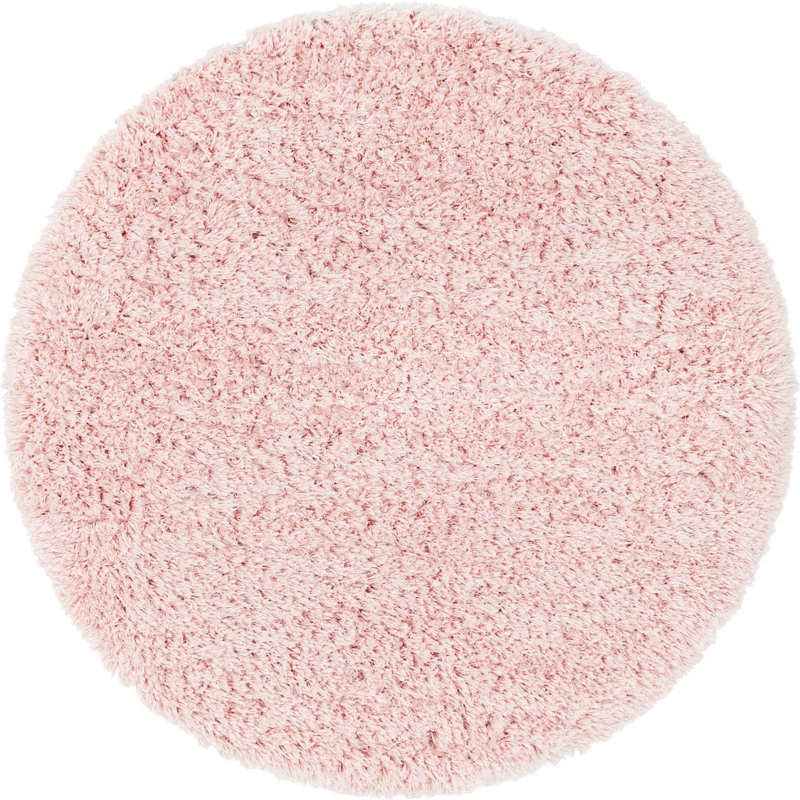 Hermina Light Pink Area Rug, Round 5'1"