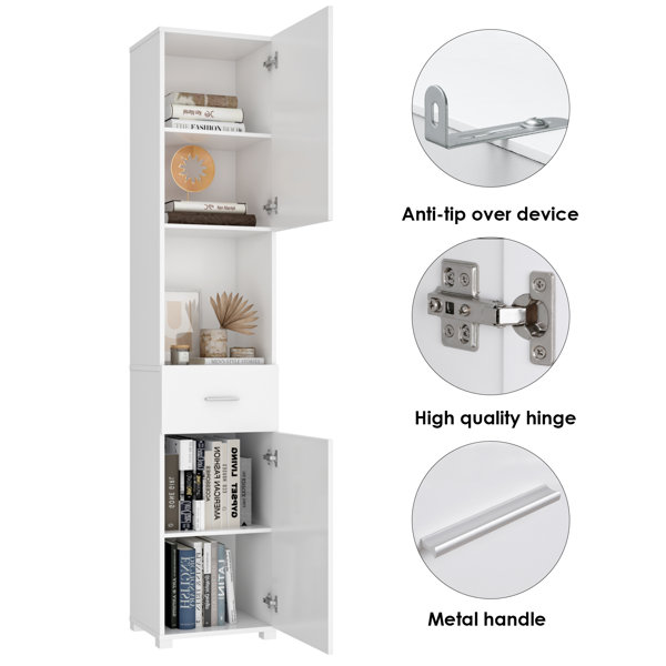 Latitude Run® Freestanding Linen Cabinet & Reviews - Wayfair Canada