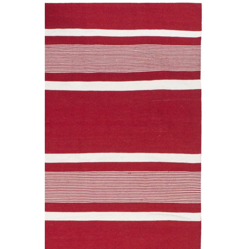 Tapis rouge en polyester tissé à plat Lauren Ralph Lauren Hanover, Rectangle 8 pi x 10 pi