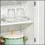 Buffet compact compact autoportant de 63 pouces avec huche, garde-manger à 4 portes et grand rangement, parfait pour les petits espaces et les cuisines modernes