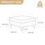 Repose-pieds capitonné en velours côtelé avec rangement et plateau modulaire pour canapé modulaire-632405511