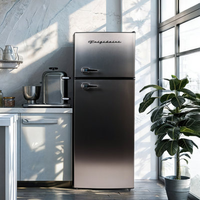 FRIGIDAIRE Platinum Fridge Freezer Combo, Apartment Size Fridge with Freezer 7.5 cu. ft. capacity
