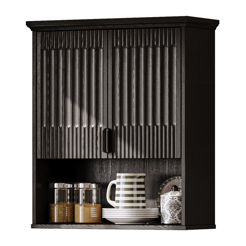 Wall Bathroom Cabinet with Doors & Shelf, Wall Mounted Storage Cabinet for Small Spaces, Medicine Cabinet Organizer, 23.7"W x 27"H