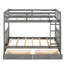 Lit superposé Twintwin avec deux tiroirs de rangement - Gris pour une configuration de chambre à coucher polyvalente Essential
