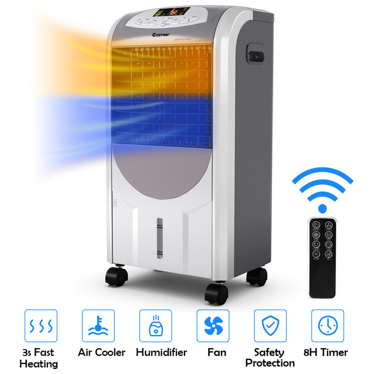 Costway 334 Cubic Feet Per Minute Portable Indoor Evaporative Cooler with  Remote Included u0026 Reviews | Wayfair