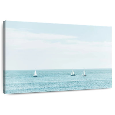 Distant Three Sailboats