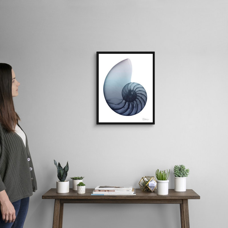 « Lavender Snail 4 » par Albert Koetsier, reproduction d’art sur toile, H 22 po x l 18 po x P 1,75 po, Cadre noir