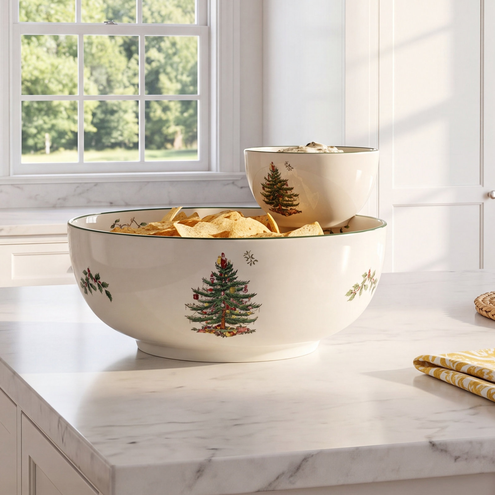 Christmas Tree Tiered Chip and Dip