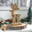 Renne flocon de neige en bois naturel-654853149