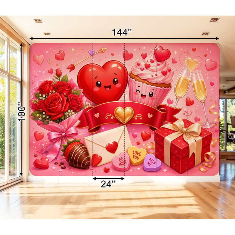 Adhésif mural autocollant et amovible, 99.6" L x 144" W