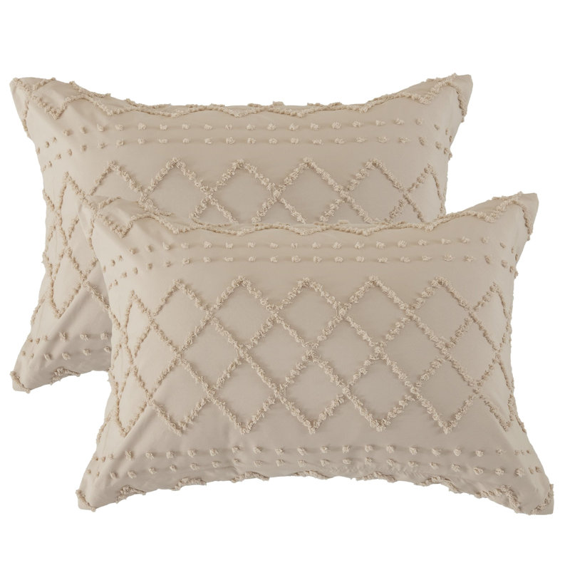 Bedsure Decorative Boho Pillow Shams With Envelope Closure, Olive Green, King Pillow Case
