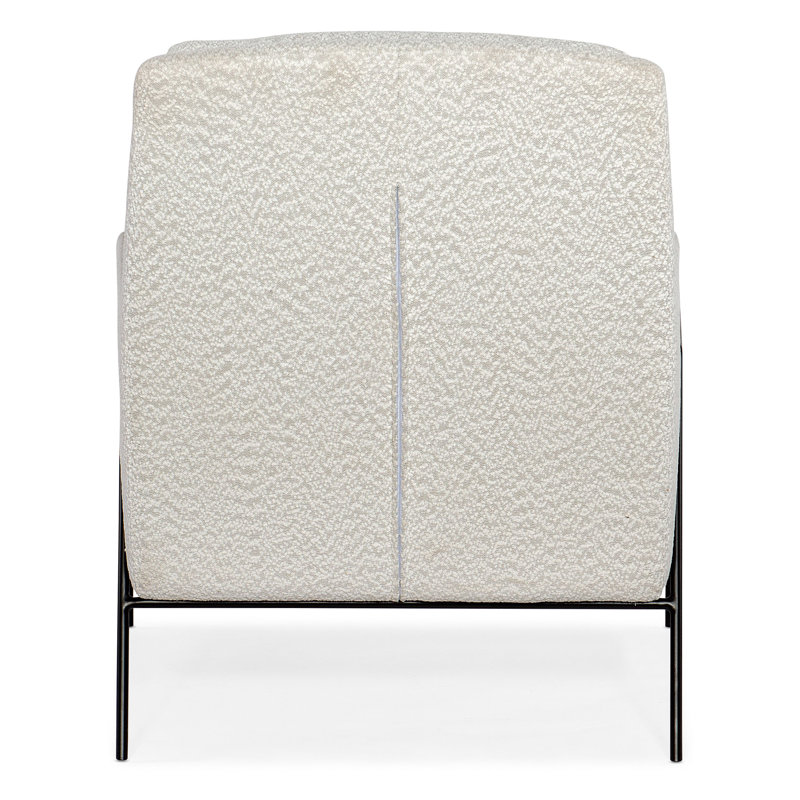 Aziel 30.5" Side Chair, White Genuine Leather
