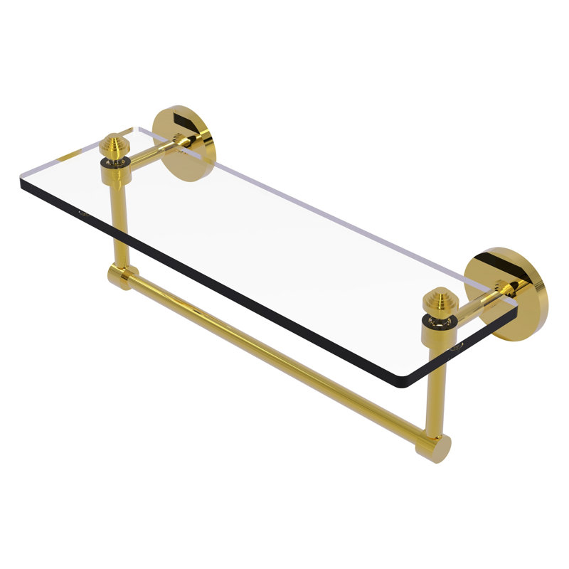 Southbeach with Towel Bar, Polished Brass, 5" H x 16" W x 5" D
