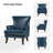 Aviles  29.2" W Vegan Leather Wingback Armchair-1762382808