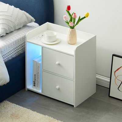 48cm W Manufactured Wood Bedside Table