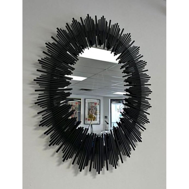 Angola Wall Mirror, Black