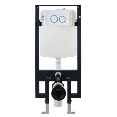 EAGO PWG380-W White Dual Flush Wall Mounted Toilet Tank Carrier for WD101, WD332, WD333