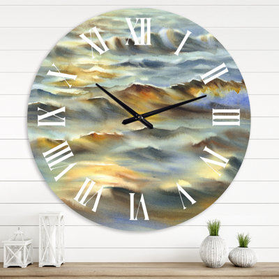 Sunlight Reflections of Evening Time Waves - Lakehouse wall clock