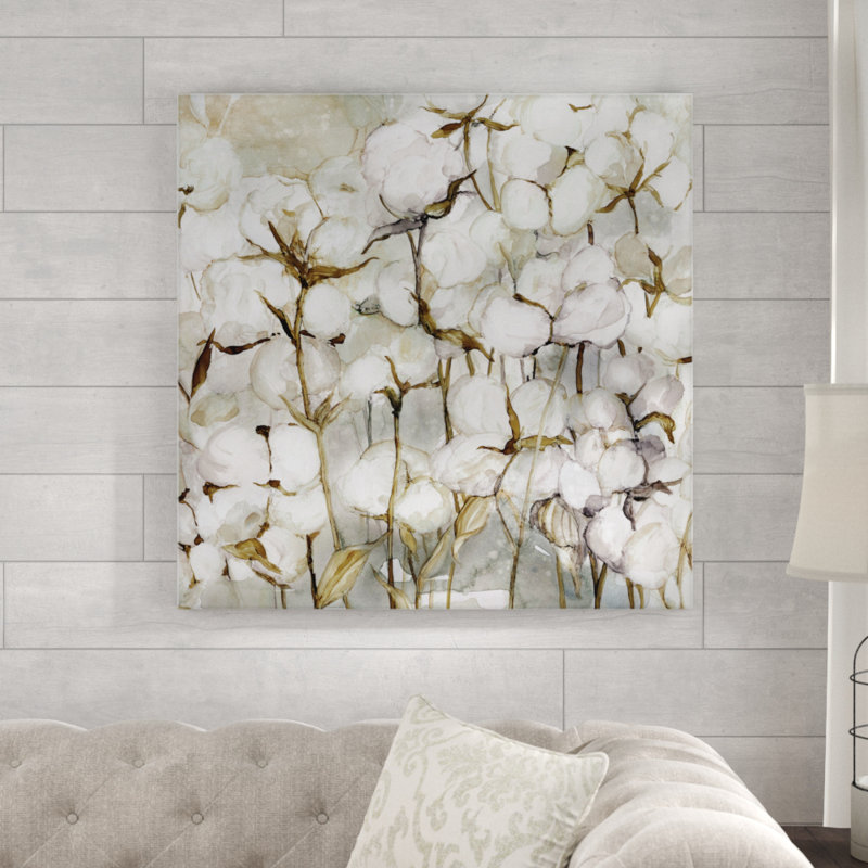 " Cotton Field " by Carol Robinson, 35" H x 35" W x 1.5" D