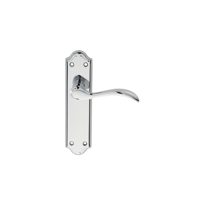 Madrid Latch Door Handle, Polished Chrome