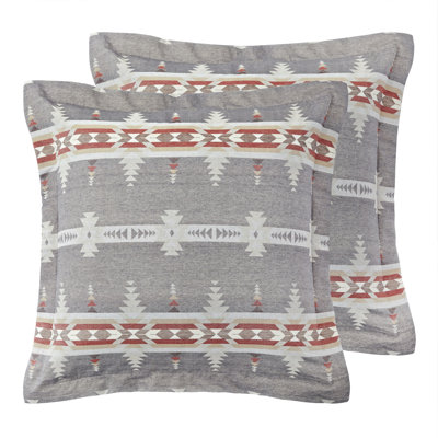 Corrales  Unquilted Euro Sham with Flange -  Set of 2