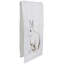 Serviette de toilette lapin en coton blanc et brun de 63,5 cm