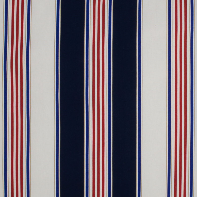 On Course Nautical Cotton Stripe Fabric by the Yard