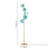 Burness 5-Light 66.9'' Gradient Blue Glass Globes Tree Floor Lamp
