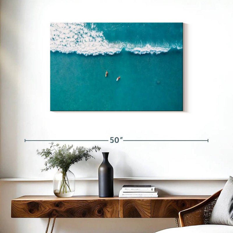 Senne Surfers On Ocean Wave, 24" H x 36" W