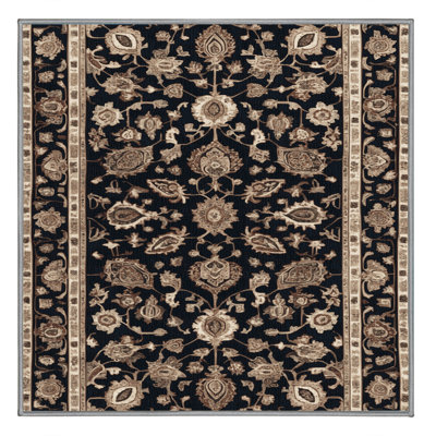 Machine Washable Persian Gray Area Rug
