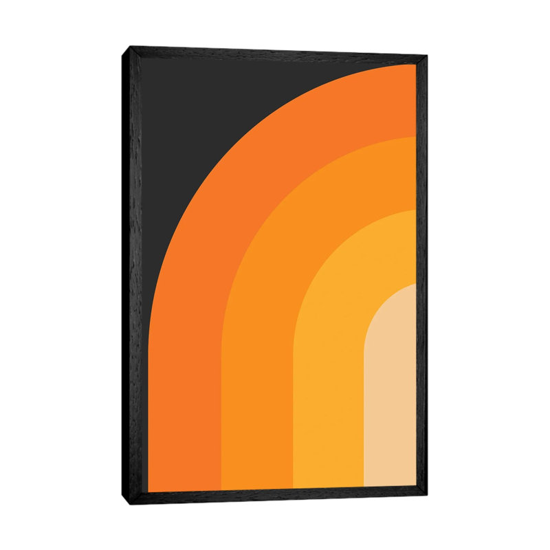 Print on Canvas, 66.04 cm H x 45.72 cm W, Black Framed, Red/Grenadier/Orange