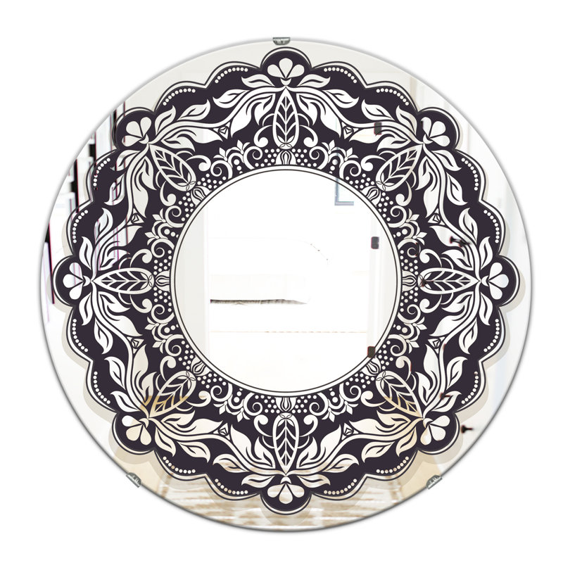 Miroir mural Mandala, H 23,6 po x l 23,6 po