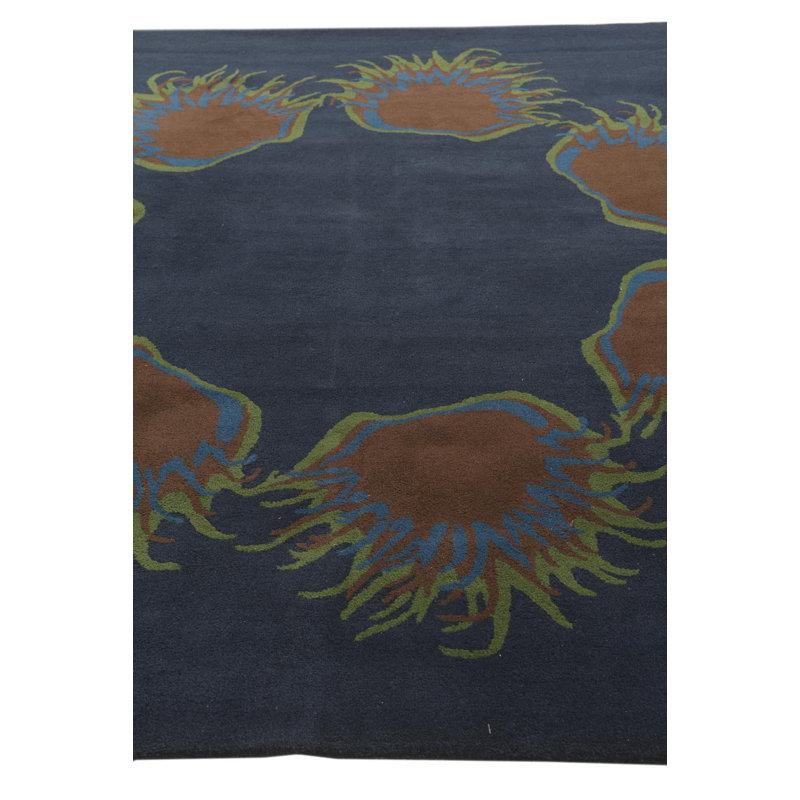 Tapis carré bleu marine Orlando