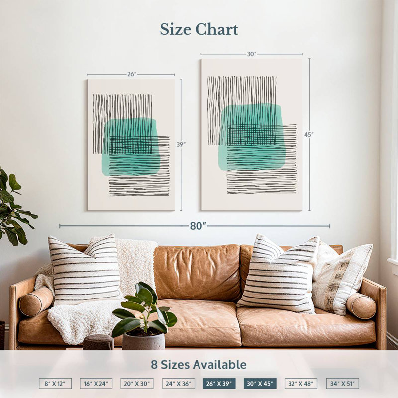 Avery Lines On Square, 39" H x 26" W